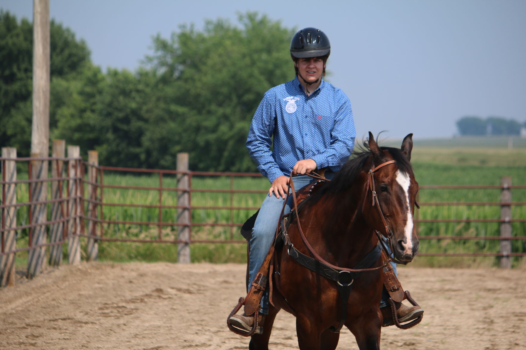 Justin Brock of Forest City at 4-H, FFA Horse Show.JPG